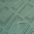 thumbnail image 4 of Chezmoi Collection Debroah Green Clip Jacquard Geometric Comforter Set, King, 3-Piece Striped Pattern Waffle Textured Lightweight Bedding, 4 of 9
