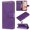 Purple, variant on Wallet Case for iPhone 16 with Card Holder, PU Leather Flip Folio Shell Wrist Strap Stand Function Magnetic Closure Shockproof Protective Phone Cover for iPhone 16, Black