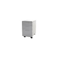 thumbnail image 2 of Poppin White + Light Gray Stow 3-Drawer Mobile Vertical File Cabinet With Lock, 2 of 5