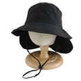 thumbnail image 5 of Toddler Baby Sun Hat Solid Color Unisex Kids Summer For Boys Girls Adjustable Beach Hats Age 1 7 Years Kids Sun Hat Bucket Hat for Boys Girls Summer Sun Protection, 5 of 5