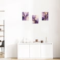 thumbnail image 3 of Abstract Canvas Prints Wall Art 3 Piece Purple and Gold Abstract Bathroom Pictures for Living Room Bedroom Decor Framed (12x16inchx3Pcs, Purple - 2), 3 of 6