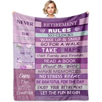 Retirement Gifts for Women 2024, Retirement Gifts Blanket 60"x50", Best Retirement Gift Ideas, Retired Gifts for Women, Funny Retirement Gifts for Coworker, Retirement Decorations for Women