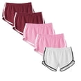thumbnail image 3 of Aobny Womans Shorts Running 5 Pack Dolphin Clothing Slim Plus Size Athletic Low Rise Summer Bottoms for Women,White,XXXL, 3 of 4