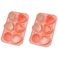 thumbnail image 1 of moldes para cubitos de hielo con forma de rosas, bandeja para cubitos de hielo con forma de corazón, molde de silicona para hielo, máquina para hacer hielo para cócteles de whisky, color rosa, 1 of 6