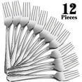 thumbnail image 3 of VeSteel 12-Piece Stainless Steel Hammered Dinner Forks Set - 7.9 inches, 3 of 6