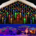 thumbnail image 3 of 2024 Luces navideñas CA 220 V/110 V LED Cortina Cadena de luces de carámbanos Jardín Calle Exterior Decorativa Guirnalda Colgante Lámpara navideña, 3 of 5