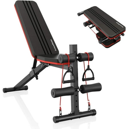 Adjustable Weight Bench -7 Backrest Positions, Foldable Full Body ...