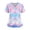 Light pink, variant on Womens Scrub Top Hawaiian Print V Neck Short Sleeve Medical Uniform Shirt with Pockets Side Slits Nurse Workwear Pink L