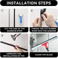 thumbnail image 3 of 2pcs Squeegee Replacement Rubber, 41.3 Inch Blade for Window Cleaning - Window Brush for Shower Doors and Glass Cleaning, 3 of 8