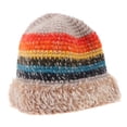 thumbnail image 1 of Sombrero de pescador de ganchillo para mujer, gorro de playa flexible tejido a mano, gorro de pescador de punto, gorro moderno, bonito, cómodo e informal, 54-58 cm, 1 of 8