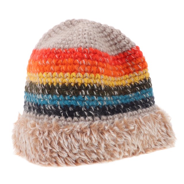 Sombrero de pescador de ganchillo para mujer, gorro de playa flexible tejido a mano, gorro de pescador de punto, gorro moderno, bonito, cómodo e informal, 54-58 cm