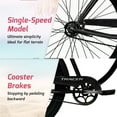 thumbnail image 4 of Tracer Avera Beach Cruiser Bike, 26 inch Wheel, 1 Speed, Coaster Brake, for Men, Matte Black, 4 of 9