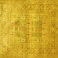 thumbnail image 1 of Ahgly Company Machine Washable Indoor Square Persian Yellow Traditional Area Rugs, 6' Square, 1 of 4