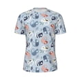 thumbnail image 6 of Rocae Cute Chameleons On Blue for Men's Mesh Quick-Dry Short Sleeve Workout T-Shirt,Mens Crew Neck Tee Lightweight Soft Classic T Shirts 3X-Large, 6 of 9