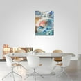 thumbnail image 4 of Ocean Dolphin Wall Art Coastal Sea Waves Dolphin Pictures Wall Decor Beach Just Have Faith Canvas Paintings Modern Artwork Home Decorations for Bathroom Bedroom Living Room Office Framed 12"x16", 4 of 5