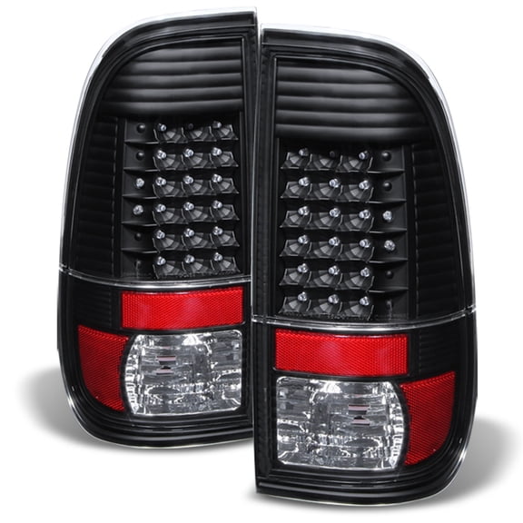 AKKON - For Black 08-16 Ford F-Series Superduty Pickup Truck LED Tail Lights Brake Lamp Replacement Pair