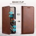 thumbnail image 5 of For Google Pixel 8 Pro,Decase Premium PU Leather Folio Stand Folding Magnetic Closure Wallet Case,Minimalist Anti-Scratch Shockproof Phone Cover,Designed for Google Pixel 8 Pro - Brown, 5 of 6