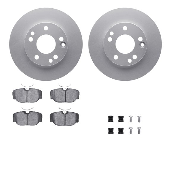 Dynamic Friction Company Front Geospec Brake Rotors with 5000 Advanced Brake Pads includes Hardware 4512-63122
