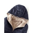 thumbnail image 3 of Winter Mid-Length Hooded Slim Fleece Thickened Jacket Warm Jacket, 3 of 9