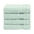 thumbnail image 4 of Cotton Paradise 100% Cotton 4 Piece Washcloths, Soft Absorbent Small Hand Face Towels Wash Rags for Body, Mint, 4 of 5