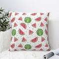 thumbnail image 4 of Pofeuu Hand Drawn Watermelon Print Double-sided plush pillowcase Square Throw Pillow Covers Pillows Cover for Living Room Bedroom Sofa Couch Cushion Cover（No pillow core）-16"x16", 4 of 7
