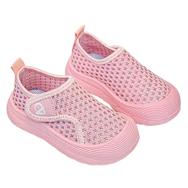 MIASHUI Chaussures en Toile pour Enfants Garçons Filles Semelle Souple Chaussures de Marche Décontractées, Rouge, 3-3.5 Ans