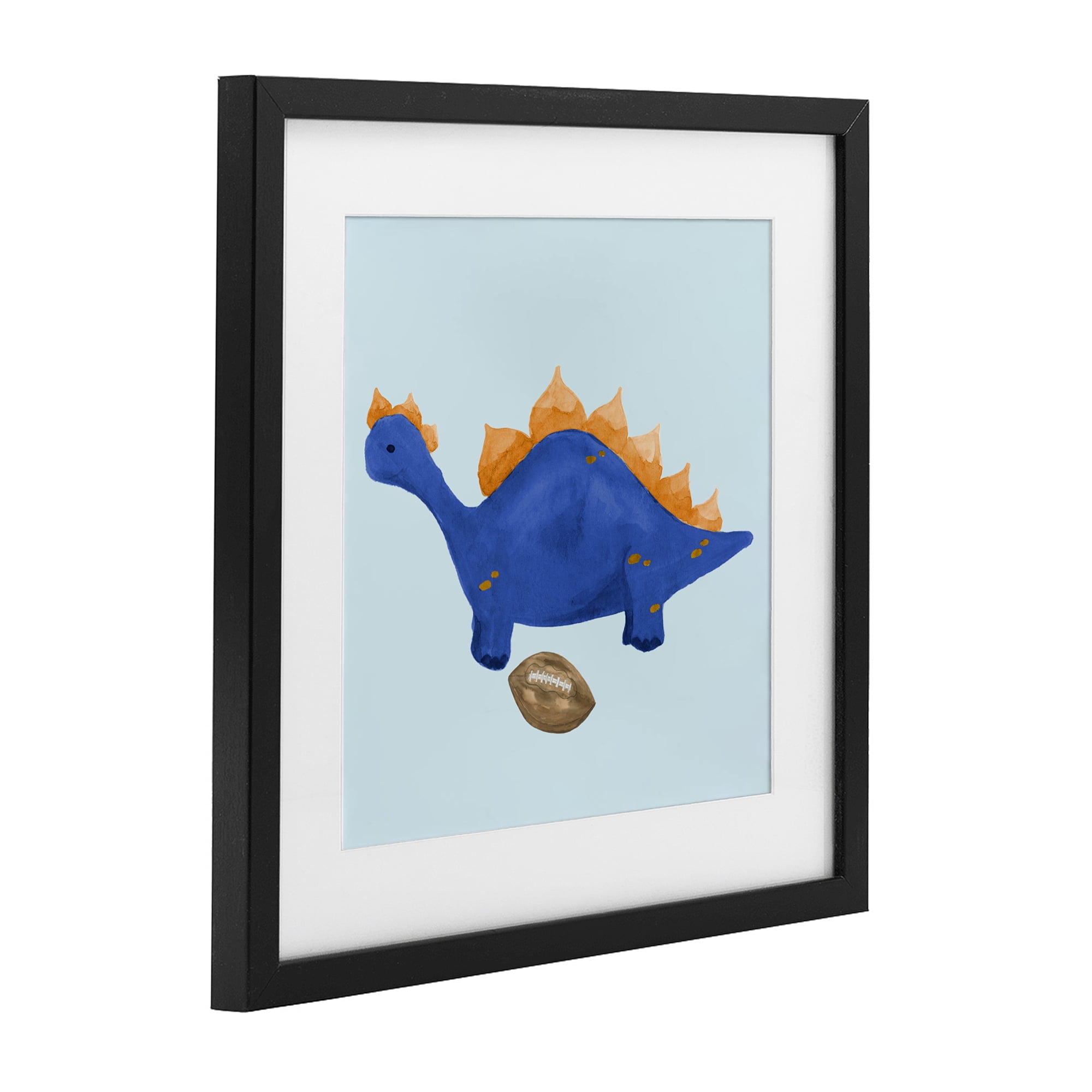 Stupell Industries Sporty Baby Dino Black Framed Print Under Glass, design by Lucille Price
