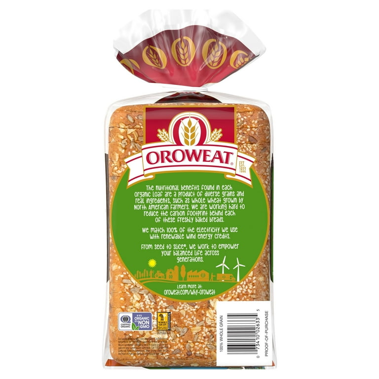 Oroweat Whole Grains Healthy Multi Grain Bread Loaf, 24 Oz, 54 OFF