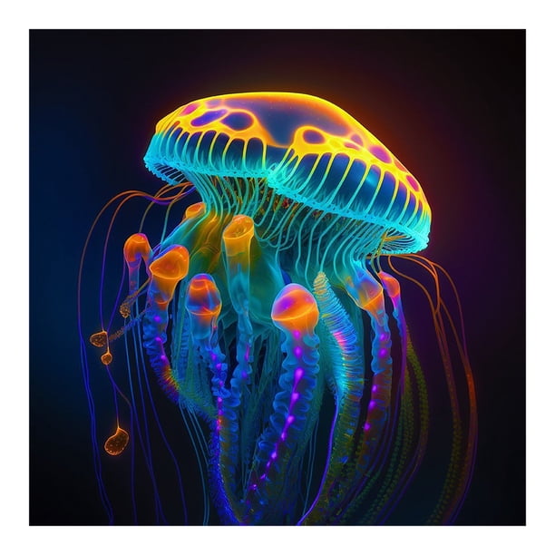 Diamond Painting 5D DIY Kit de medusas de taladro redondo completo decoración del hogar (LP144) FLhrweasw Nuevo