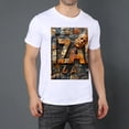 thumbnail image 2 of Basic top Tees For Women Loose Boyfriend ShirtsLetter Casual Blouse round neck, 2 of 5