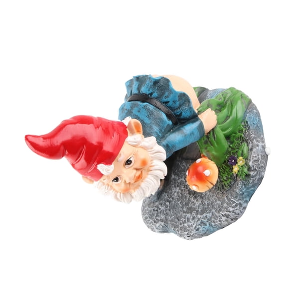 Decoraciones De Figuras De Gnomo, Adornos Enanos De Resina Lindos Y Resistentes Con Estilo Para Jardín