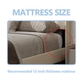 thumbnail image 6 of NNV Queen Upholstered Platform Bed with Vertical Channel Tufted Headboard,Wooden Slats Support,Beige Velvet, 6 of 6