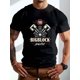 thumbnail image 1 of Men's V8 Engine Graphic T-Shirt | Labor themed BigBlock Design, 100% Cotton, Machine Washable, Summer Comfort Fit, Car T Shirts, Black Casual Short Sleeve Tee, 1 of 6