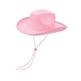 thumbnail image 2 of Western Cowboy Hat Women Men Country Hat para Fiesta de cumpleaños de la actuación en el escenario Rosa, 2 of 8