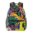 thumbnail image 1 of Balery Colorful Pug Mochila Escolar Impresa, Mochila Ligera para Viajes Casual, Mochila Duradera y Cómoda Multifuncional, Mochila para Laptop-One Size, 1 of 5