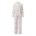 thumbnail image 2 of RUINIXCW Mommy and Me Matching Pajamas Gingerbread Man Long Sleeve Lapel Tops Pants, 2 of 8