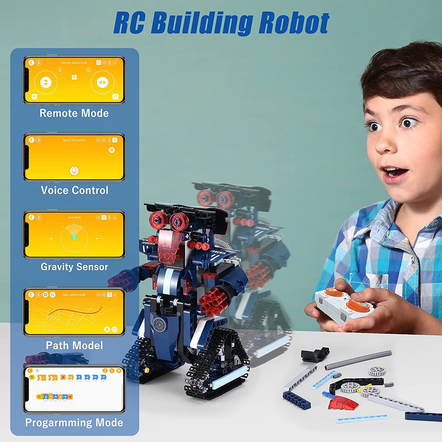 Robots for Kids 8-12,TekHome STEM Projects for Kids Ages 8-12,Building Robot Kit with Remote Control & APP,Science Kits Engineering Toys Gifts for Teen Boys Girls 