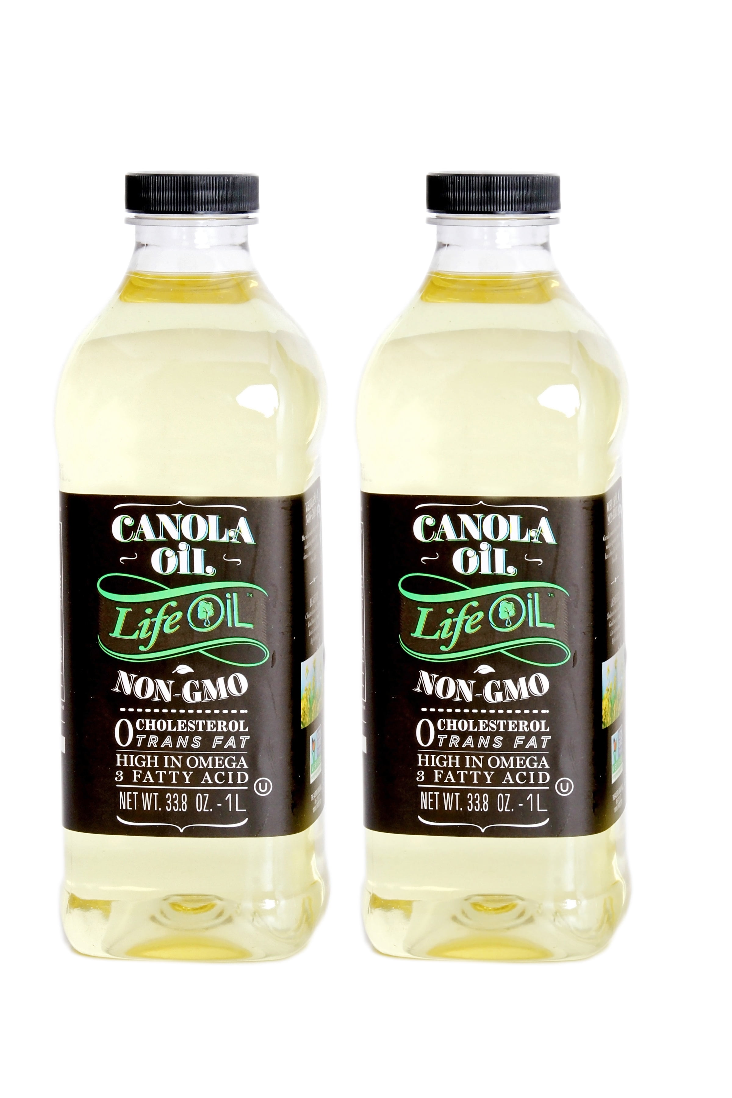 LifeOiL NonGMO Canola Oil (Pack of 2) 33.8 Fluid Ounces 1L