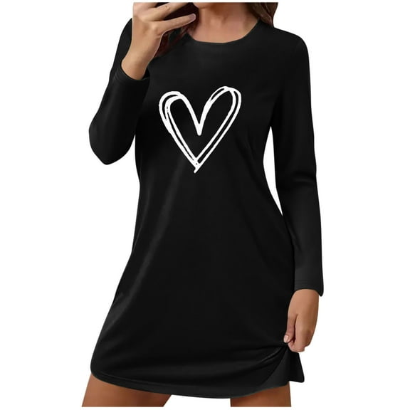 yievot Nightgowns for Women Soft Sleep Shirts Long Sleeve Sleepwear Nightdress
