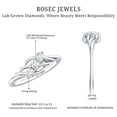 thumbnail image 6 of Rosec Jewels Lab Created Diamond 3 Stone Ring - Promise Ring - EF-VS Quality - Ready to Gift, 925 Sterling Silver, US 4.00, 6 of 7