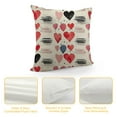 thumbnail image 4 of COMIO  Valentines Pillow Sham, Doodle Style Hearts with Different Designs Romantic Inspirations for Art, Decorative Standard King Size Printed Pillowcase, 4 of 5