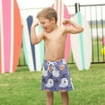 thumbnail image 4 of FORMRS Boys Swim Trunks Quick Dry Mesh Liner Boardshorts Sizes XS-XL, Blue Cute Halloween, 4 of 7