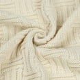 thumbnail image 5 of PiccoCasa 100% Cotton Cross Cable Knit Throw Blanket For Sofa Couch Bed Home Bedding, Beige 47"x 70", 5 of 7