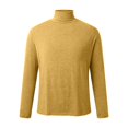 thumbnail image 5 of Gvdentm Men's Turtleneck Shirts Pullover Tops Slim Fit Basic Turtleneck Lightweight Sweaters Yellow,L, 5 of 6