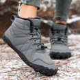 thumbnail image 2 of Oyedens Winter Hiking Boots for Women Men Fur Lined Snow Boots Walking Tennis Sneakers Ankle Booties, 2 of 6