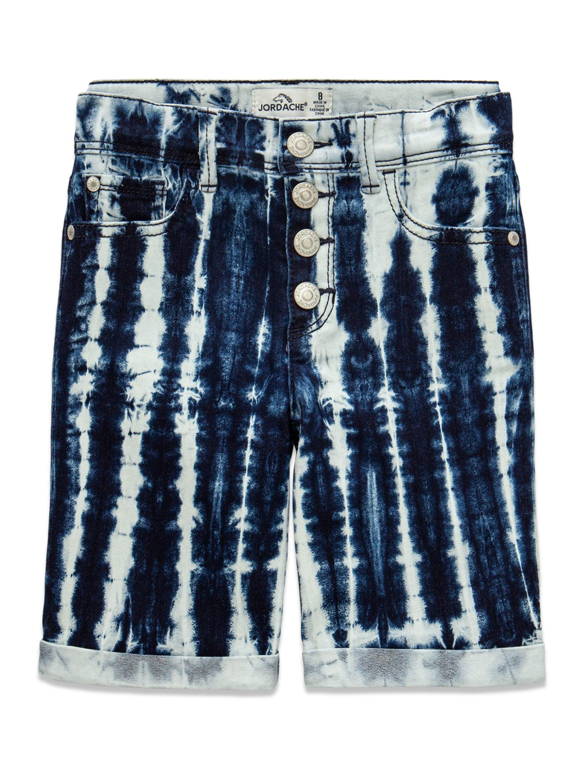 Squeeze Little Girls Sateen Bermuda Shorts 4 Blue
