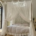thumbnail image 3 of Mosquito Net for Bed,Canopy Bed Curtains,Four Corner Bed Bracket,Fly Canopy Mosquito Net, Curtain Brackets for Bedroom Decoration, 3 of 7