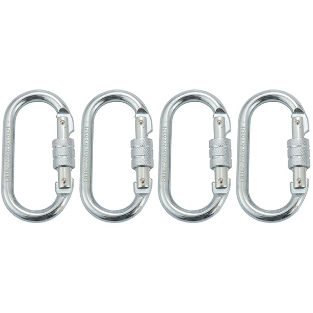 4X O Shape 25KN Alloy Steel Safety Buckle Professional Rock Climbing Carabiner Mountaineering