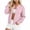 07# Pink, variant on Ihhxva Women's Waffle Knit Bomber Jacket with Pockets Zip-Up V-Neck Winter Casual Oversized Fit Long Sleeve Cotton Outerwear S-2XL