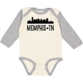 thumbnail image 3 of Inktastic Memphis Tennessee City Skyline Boys or Girls Long Sleeve Baby Bodysuit, 3 of 5
